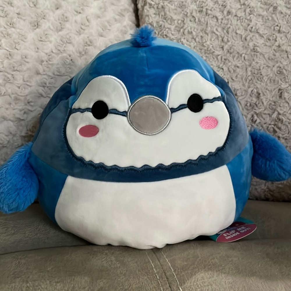 🐦🦜Squishmallows FlipAMallows Babs/Paco Bluejay/Red Parrot NWT Flip 12”